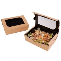 Barquette fenetre kraft